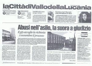 Vallo della Lucania (SA). Suor Soledad condannata a 8 anni per pedofilia, Altre 2 suore condannate per favoreggiamento