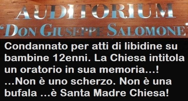 Salerno. Don Giuseppe Salomone Condannato per pedofilia