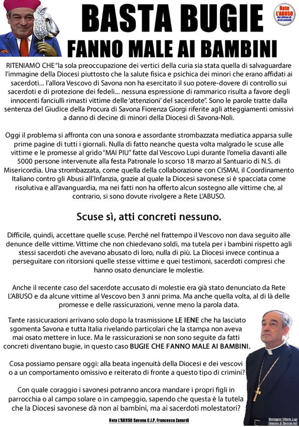 Basta BUGIE fanno male ai BAMBINI