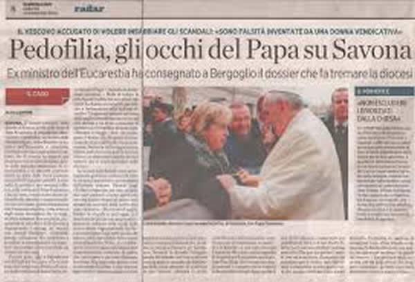 Pedofilia, gli occhi del Papa sulla Diocesi di Savona