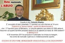 Prete pedofilo: il tribunale di Catanzaro dice no alla Curia parte civile