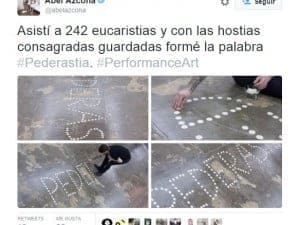 Trafuga 242 ostie consacrate per comporre la parola “pedofilia”: scandalo in Spagna