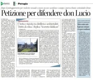 Una petizione per difendere don Lucio Gatti. Nel frattempo un’altra presunta vittima.