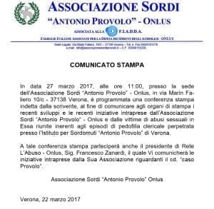 VERONA; Lunedì 27 incontro pubblico e conferenza stampa