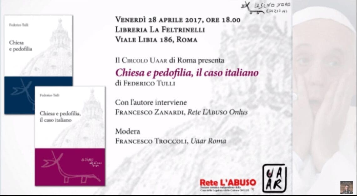Come e perché un prete diventa pedofilo. Presentazione del libro “Chiesa e pedofilia, il caso italiano” di Federico Tulli (L’Asino d’oro ed.)