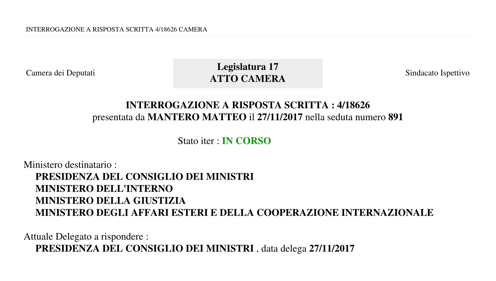 PRETI PEDOFILI; Conferenza stampa integrale del 30 novembre 2017 e presentazione dell’interrogazione parlamentare
