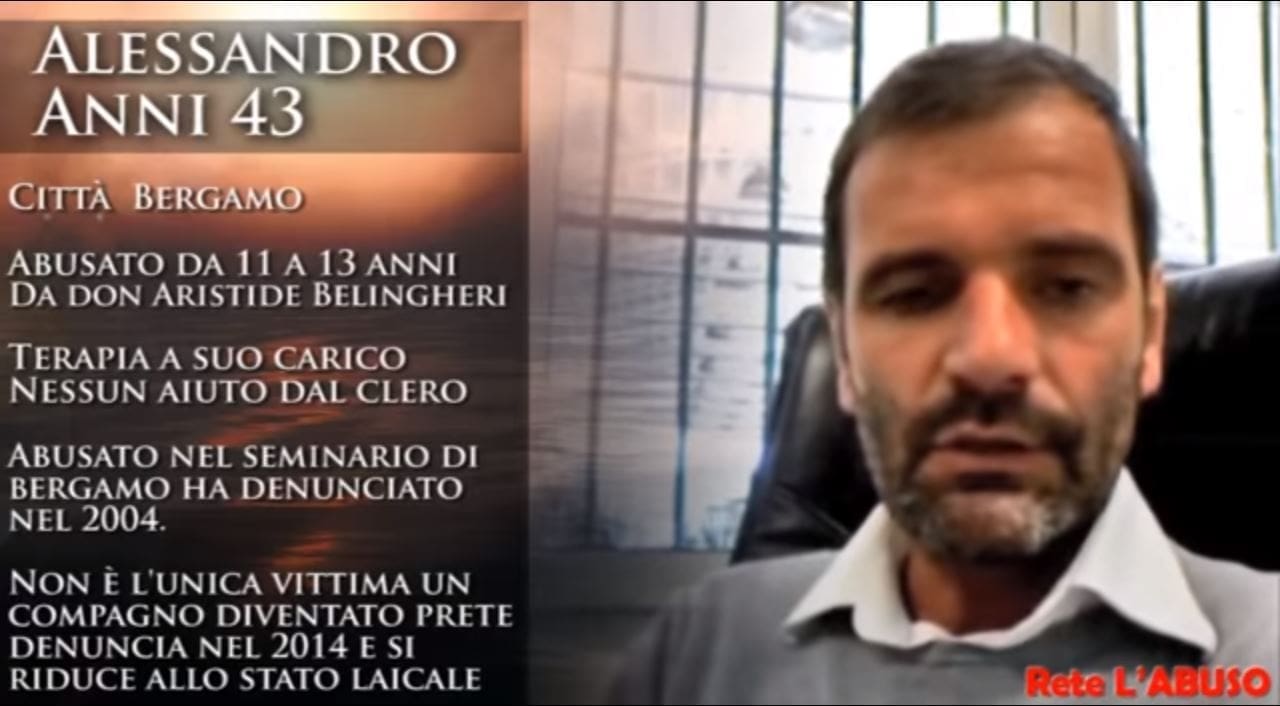 Vittima di un prete pedofilo s’incatena a oltranza davanti al seminario per essere ricevuto