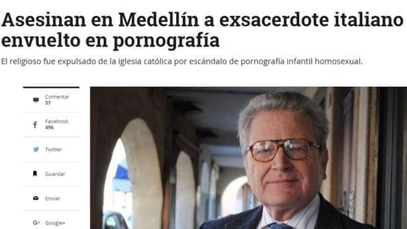 Ex prete ucciso  A Medellin da anni  autorità all’oscuro