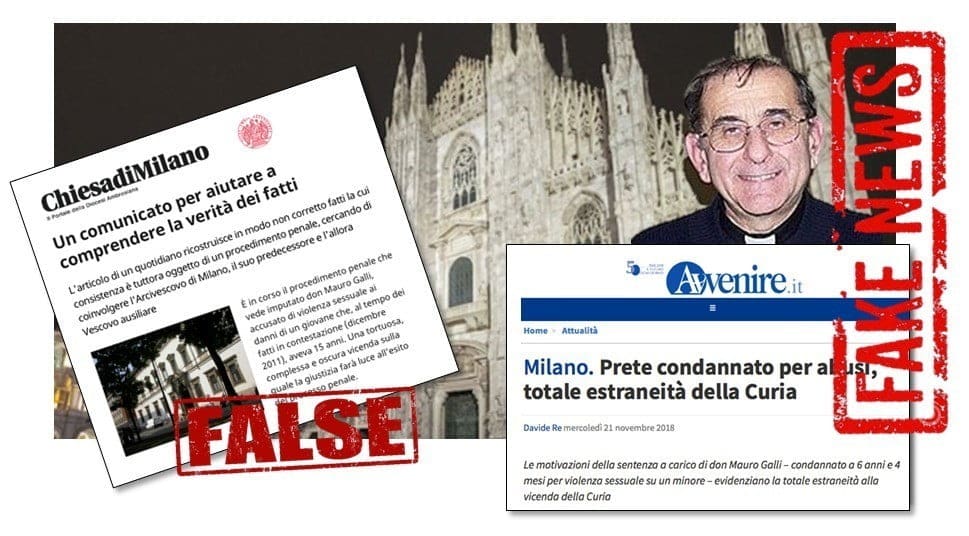 LE PENOSE COMUNICAZIONI INGANNEVOLI DELLA CURIA MILANESE NELL’ESTREMO TENTATIVO DI SALVARE IL SALVABILE