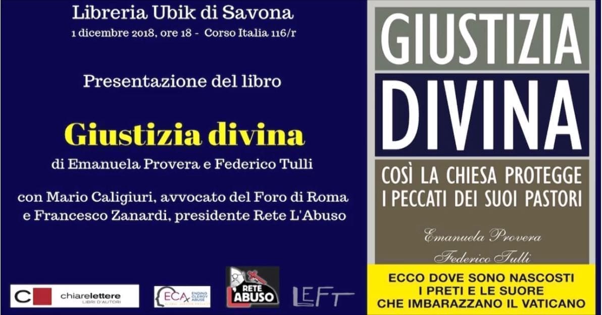 “Giustizia divina” Presentazione del libro. Libreria UBIK Savona