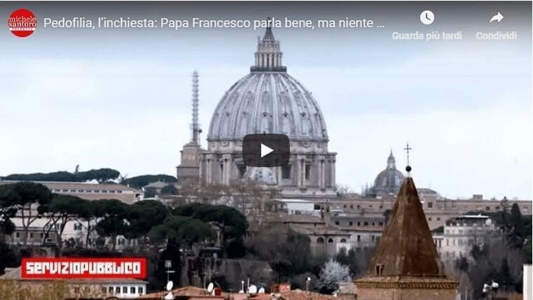 Pedofilia, l’inchiesta: Papa Francesco parla bene, ma niente cambia