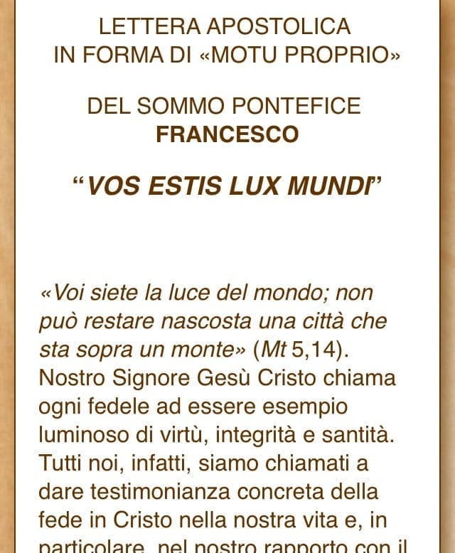 Pedofilia. Motu proprio del Papa Tutto fumo e niente arrosto