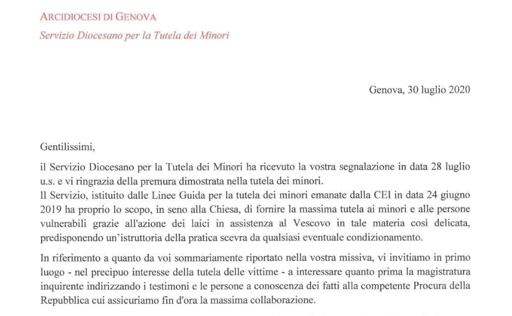 Genova – Perché i Governo deve mettere subito mano al concordato con la chiesa per garantire la tutela dei minori?