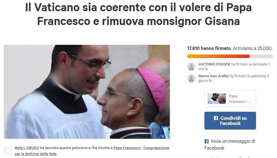 ENNA – 17 mila firme per chiedere che si applichi il Motu proprio alle omissioni di mons. Gisana