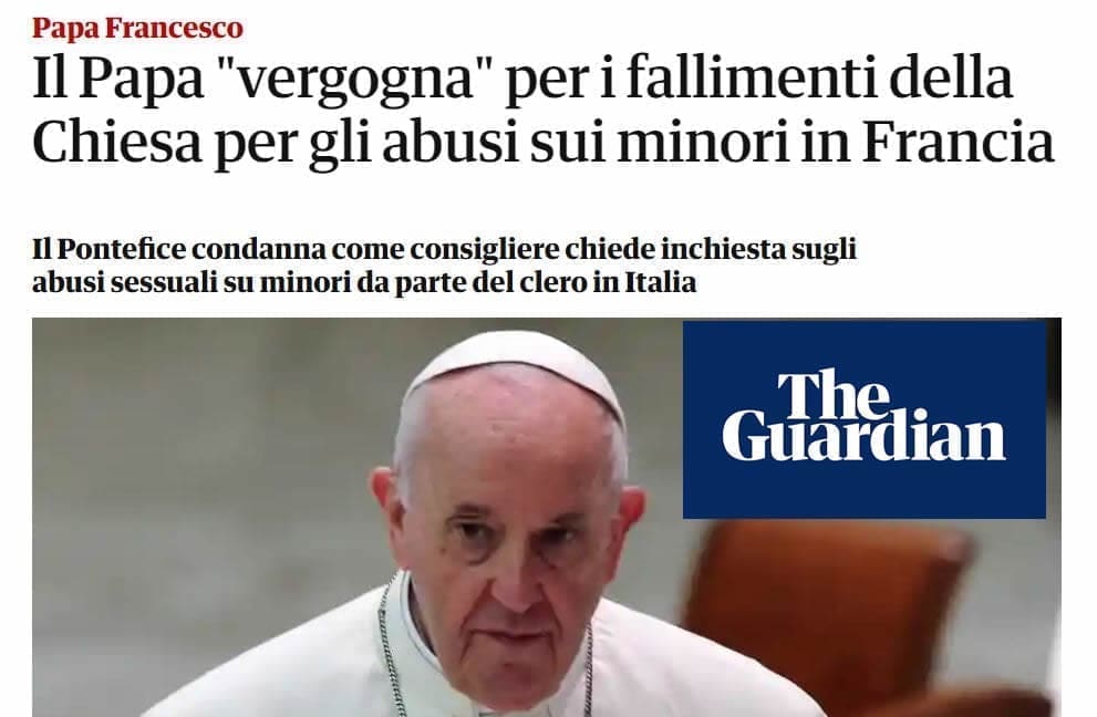 Il Papa “vergogna” per i fallimenti della Chiesa per gli abusi sui minori in Francia