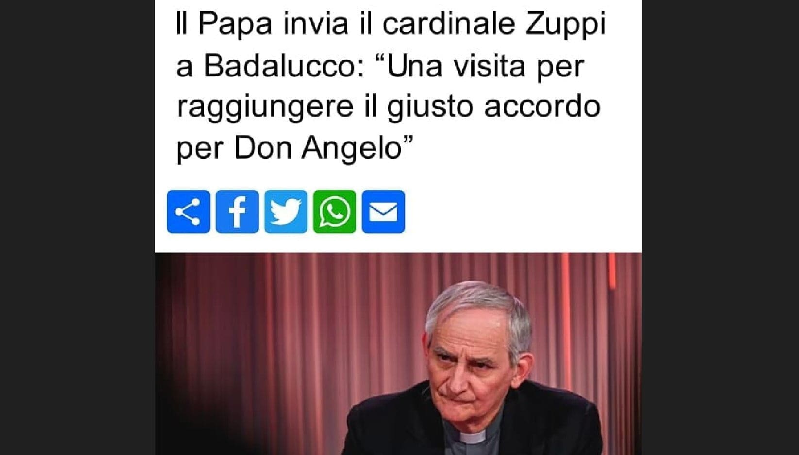 San Remo News si dissocia dalla FAKE che gira tra gli abitanti di Badalucco. Ma non denuncia e ne omette il possibile contesto