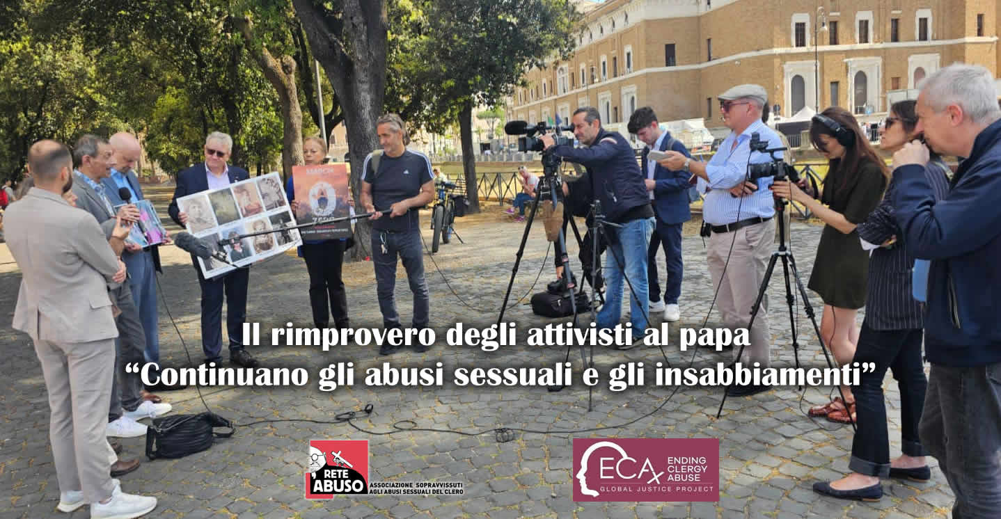 Il rimprovero degli attivisti al papa “Continuano gli abusi sessuali e gli insabbiamenti” – VIDEO