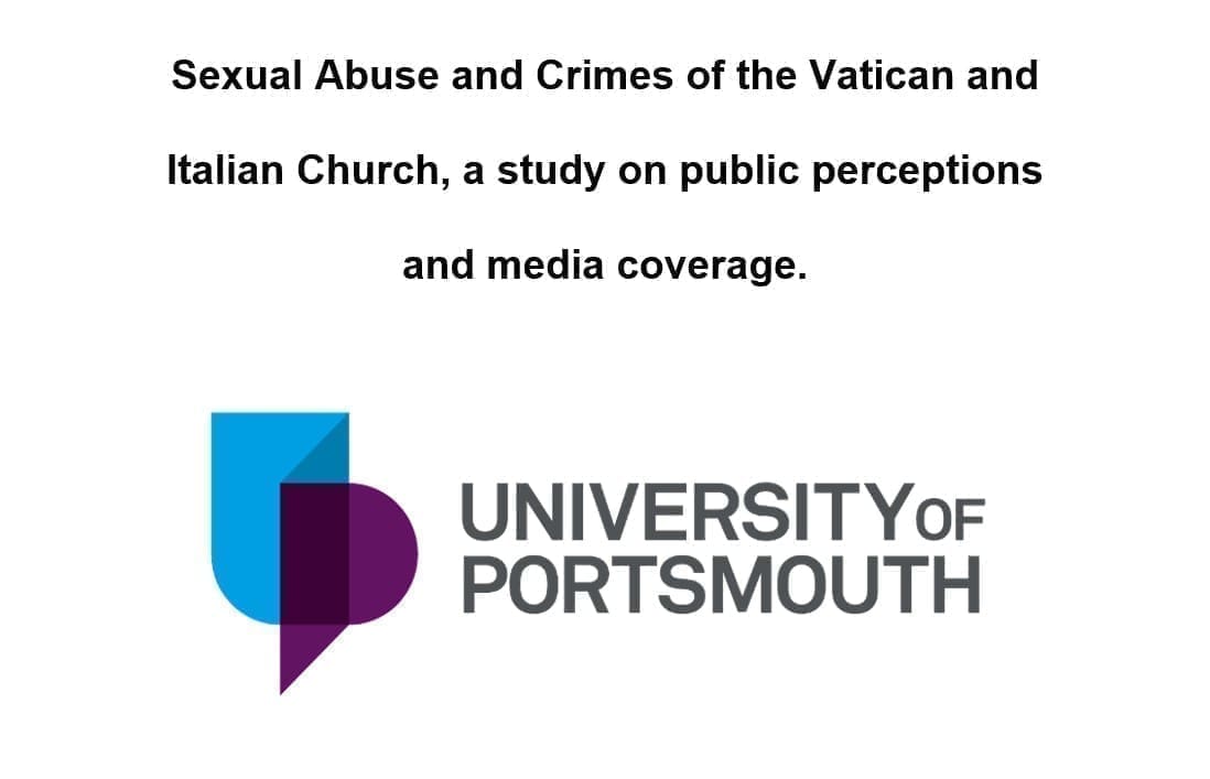 Corpus Dei:  Abusi sessuali e crimini del Vaticano e della Chiesa italiana, uno studio sulle percezioni pubbliche e la copertura mediatica.