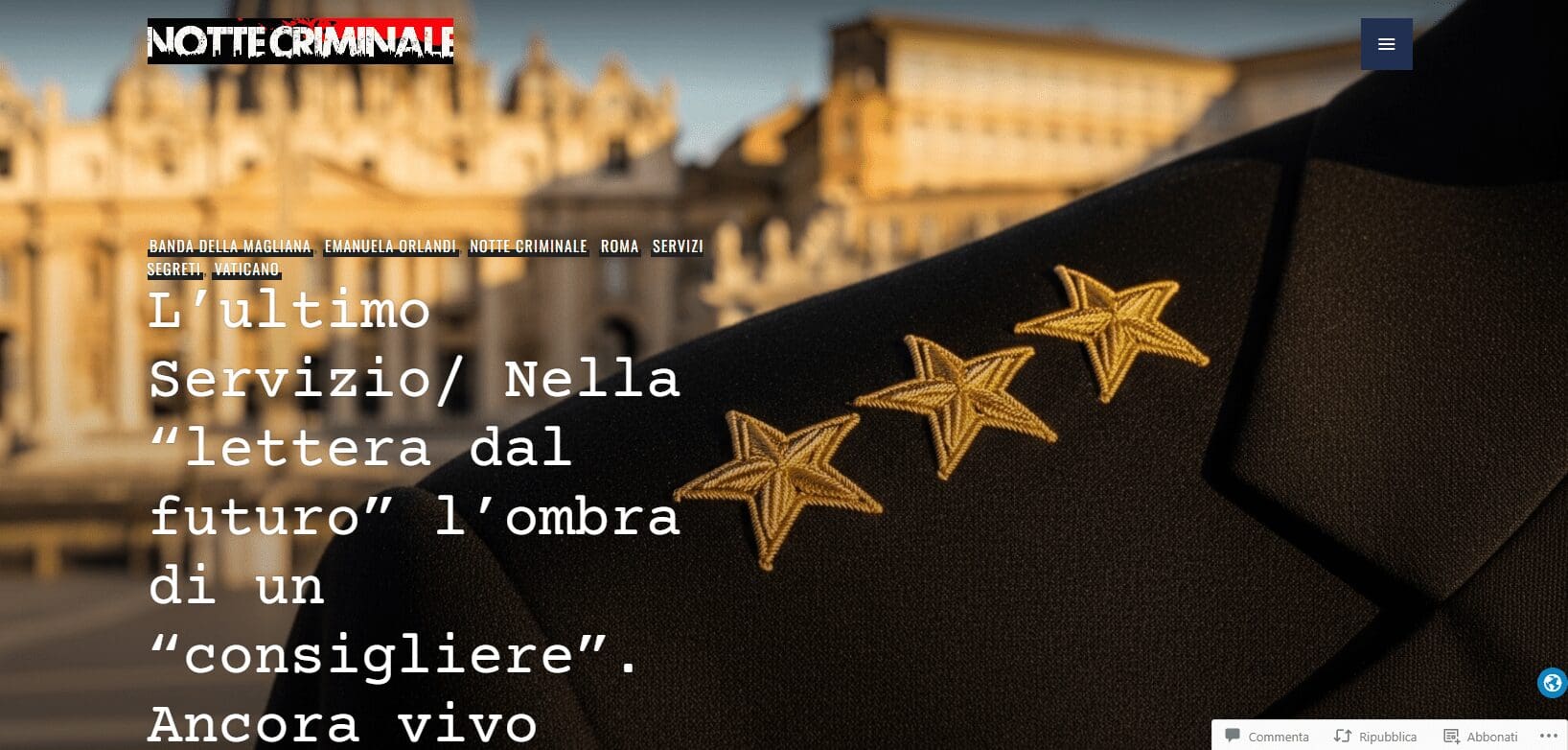 L’ultimo Servizio/ Nella “lettera dal futuro” l’ombra di un “consigliere”. Ancora vivo