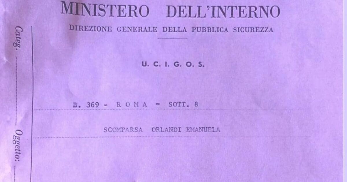 “Ecco cosa contiene il dossier fantasma su Emanuela Orlandi”: dopo 40 anni emerge l’indice del fascicolo segreto sparito