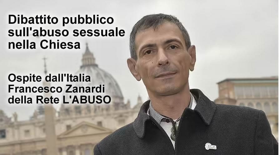 PRAGA – Dibattito pubblico sull’abuso sessuale nella Chiesa, ospite dall’Italia Francesco Zanardi
