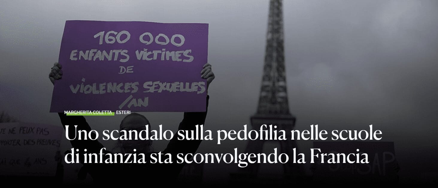 Uno scandalo sulla pedofilia nelle scuole di infanzia sta sconvolgendo la Francia