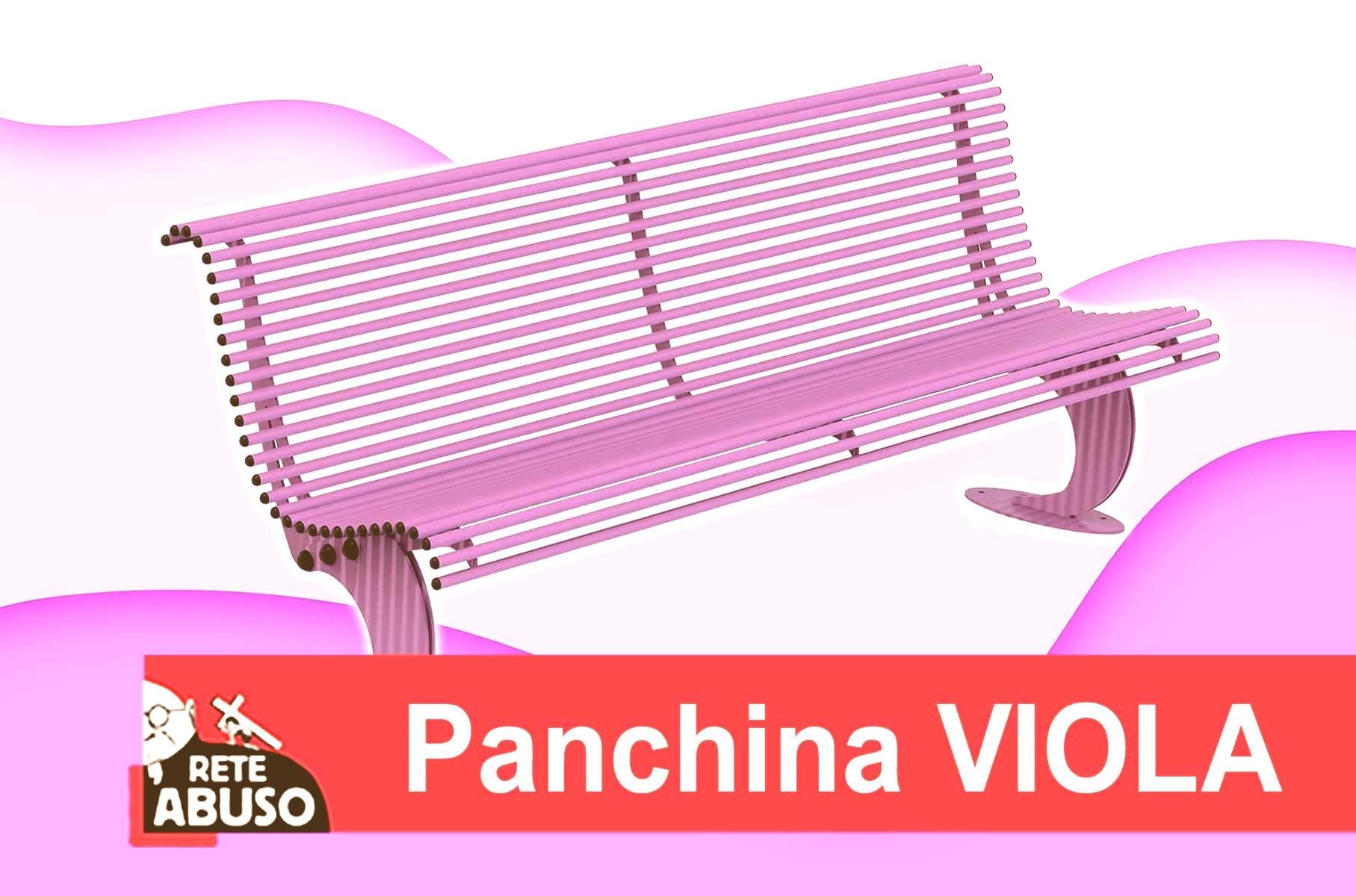 Panchina viola 3 antique